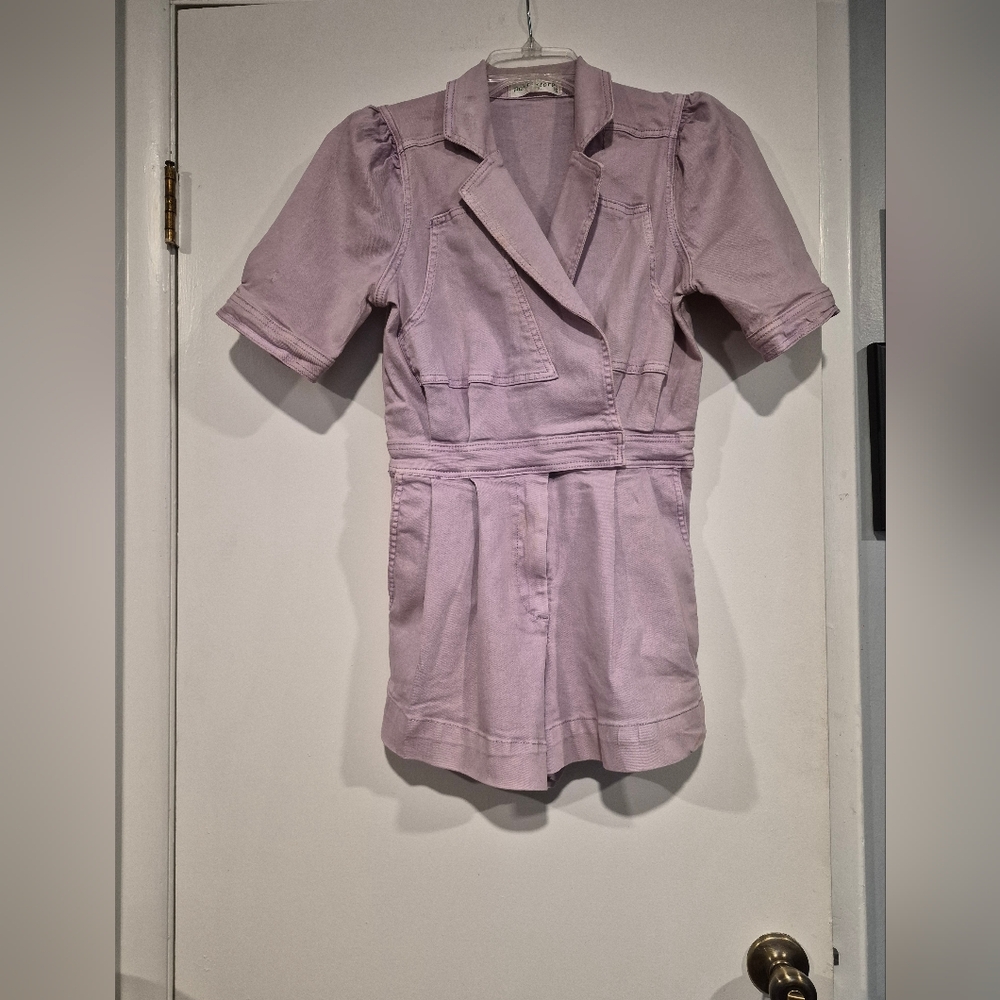 Women's Pants Store Lilac Jean 4 Pocket Shorts Jumpsuit Size S